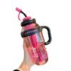 Cute Ice Cream Plastic Water Bottle with Straw & Handle