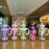 Cute Ice Cream Plastic Water Bottle with Straw & Handle
