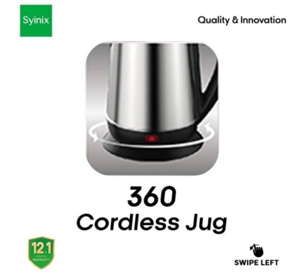 IMG-20260908-WA0007 Syinix 2.2L Electric Kettle – 2000W Stainless Steel