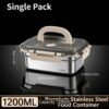 1200ML Stainless Steel Food Storage Container with Airtight Seal