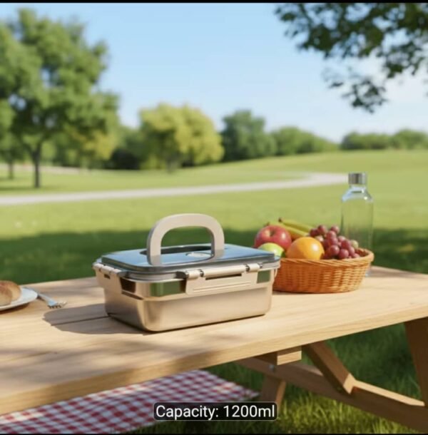 1200ML Stainless Steel Food Storage Container with Airtight Seal