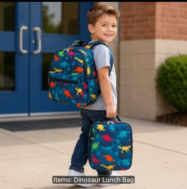 Dinosaur Insulated Lunch Bag for Kids