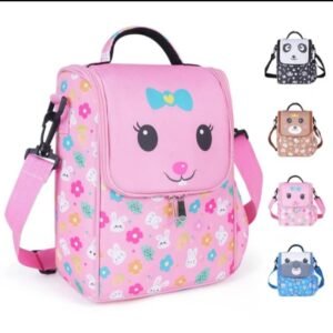 Kids Cartoon Insulated Lunch Bag – Portable School Lunch Cooler