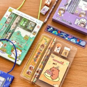 6-Piece Cute Capybara School Stationery Set