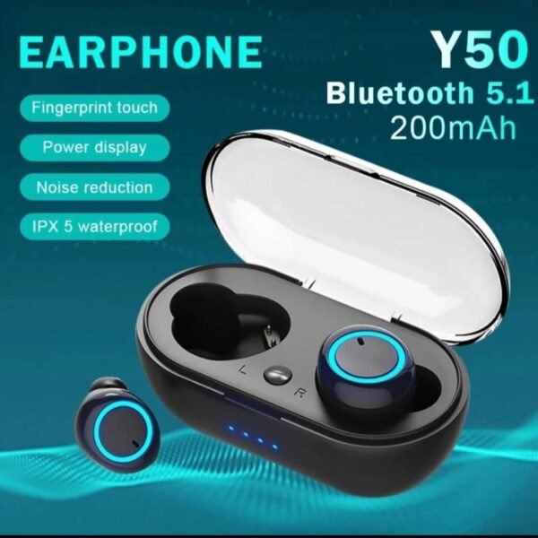 Y50 Bluetooth 5 Wireless Sports Earbuds with Charging Case