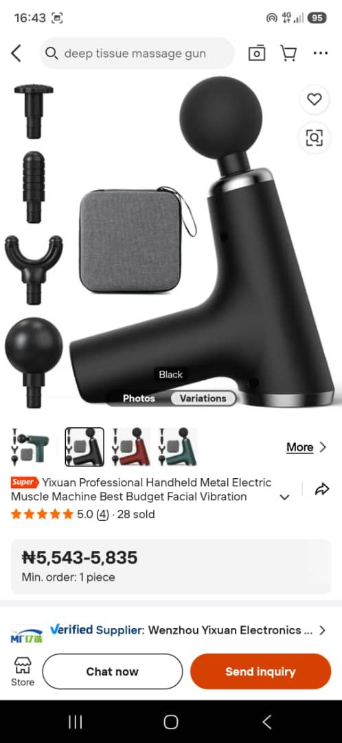 IMG-20260909-WA0092 Professional Electric Massage Gun with 4 Massage Heads